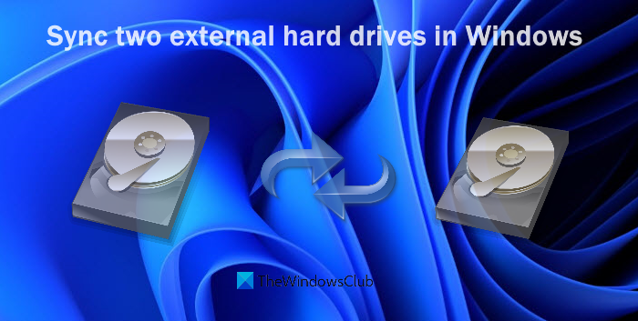 sync two external hard drives